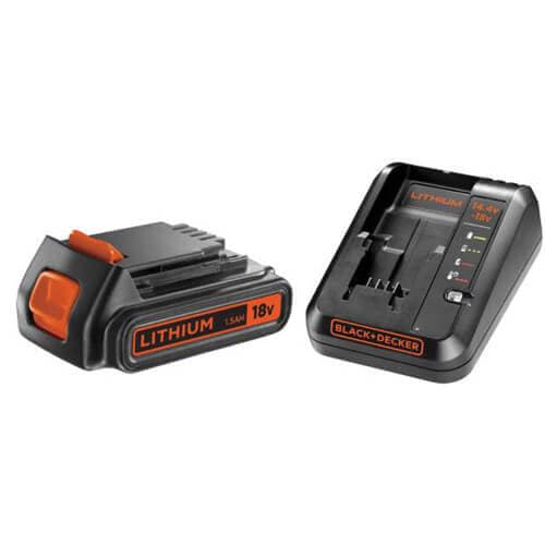 Акумулятори та зарядні пристрої 18 В 1,5 А·год BLACK+DECKER BDC1A15
