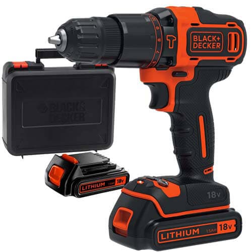 Дриль-шурупокрут 18 В 1,5 А·год BLACK+DECKER BDCHD18KB